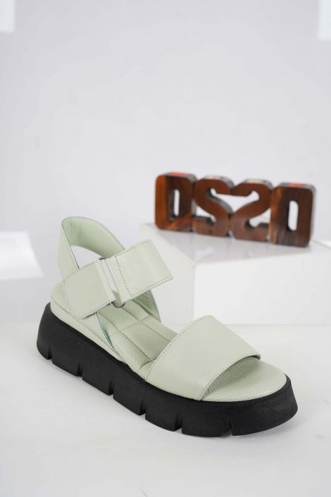 Hakiki Deri Mint Kadın Casual Sandalet 231249510