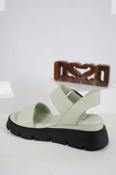 Hakiki Deri Mint Kadın Casual Sandalet 231249510