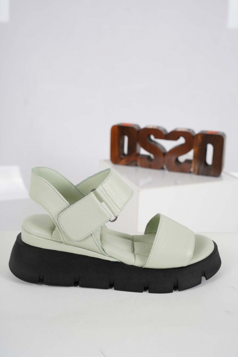 Hakiki Deri Mint Kadın Casual Sandalet 231249510