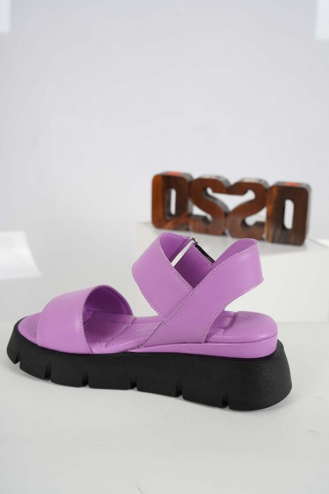 Hakiki Deri Lila Kadın Casual Sandalet 231249510